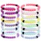 8 Pack Silicone Beaded Bracelets - Cute Rubber Bracelets Set, Teen Girls, Women (2.6x0.3 in)